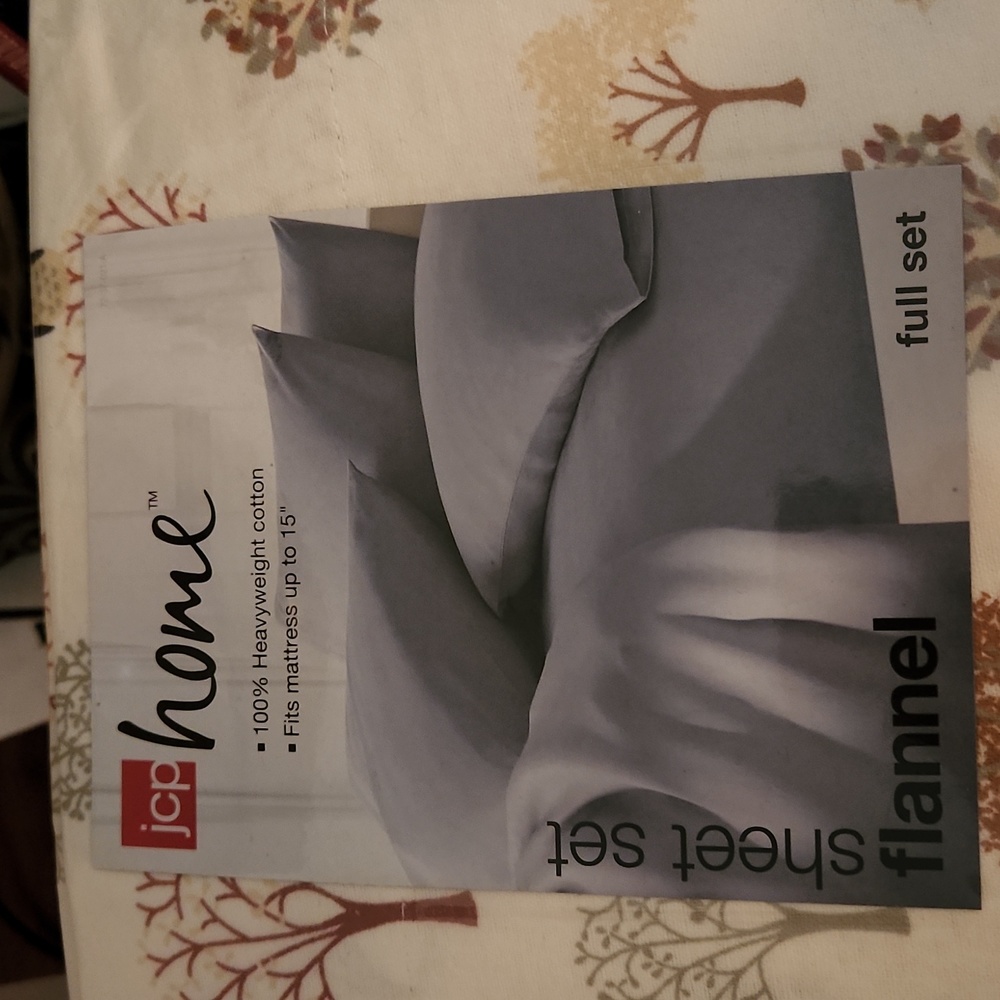 JCP home full flannel sheet set